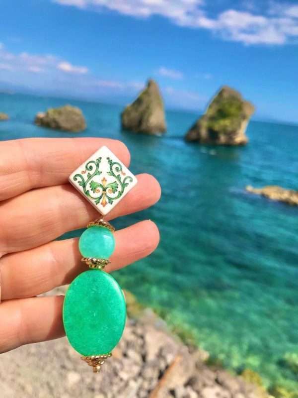 Orecchini Maiolica n.04 - immagine 4