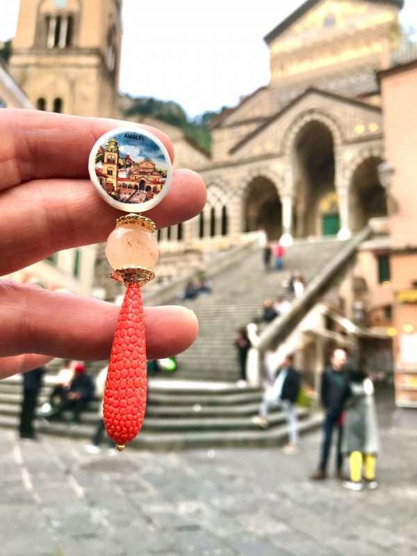 Orecchini Maiolica AMALFI Duomo n.015 - immagine 3