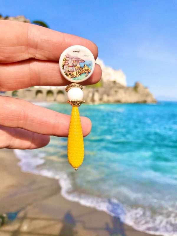 Orecchini Maiolica AMALFI Panorama n.014 - immagine 4