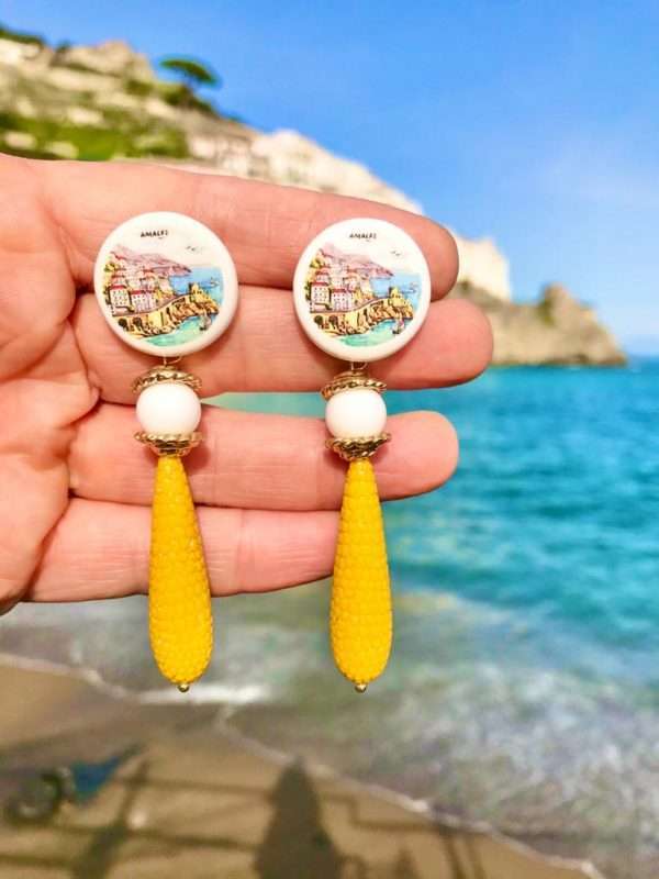 Orecchini Maiolica AMALFI Panorama n.014 - immagine 3