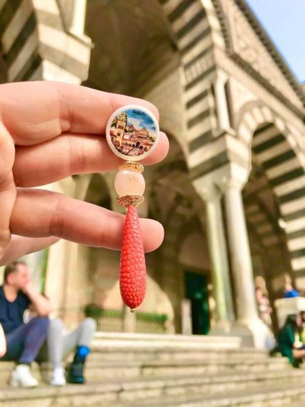 Orecchini Maiolica AMALFI Duomo n.015 - immagine 4