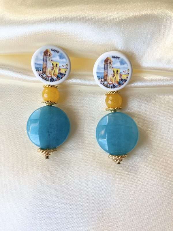 Orecchini Maiolica CAPRI Piazzetta n.011