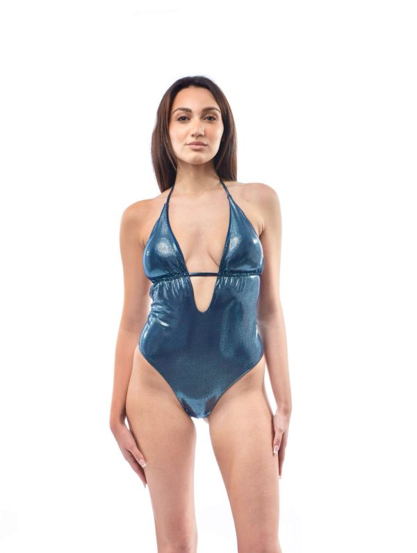 Monokini Blue Glitter