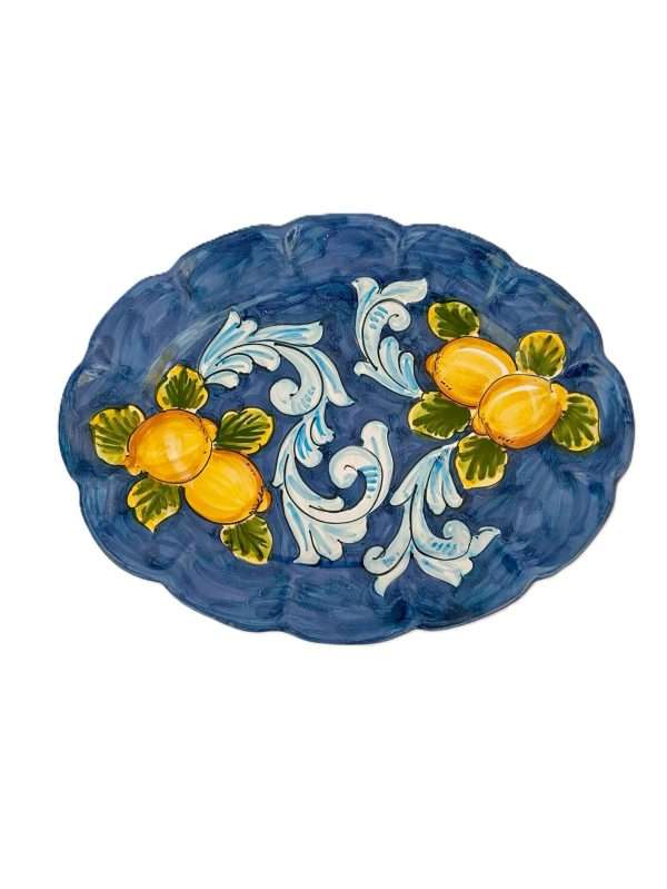 Piatto Ovale Blue Lemon